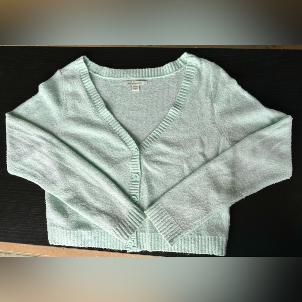 American Eagle Outfitters Light Green Cardigan